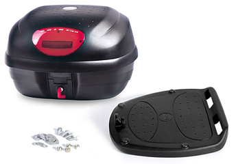 TOP CASE AVEC PORTE-BAGAGES AVEC PLAQUE TOP CASE AVEC PORTE-BAGAGES AVEC PLAQUE
CapacitÃ© 26 litres, poids 2,2 kg origine BETA -DISPO