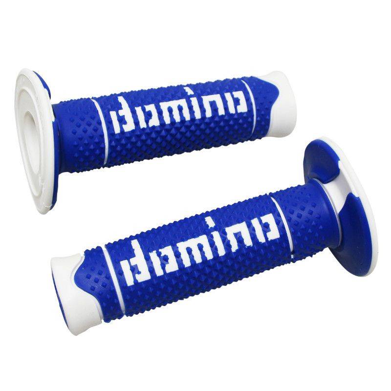 REVETEMENT POIGNEE DOMINO OFF ROAD A260 BLEU/BLANC (120 mm) (PAIRE) -DOMINO ORIGINE- REVETEMENT POIGNEE DOMINO OFF ROAD A260 BLEU/BLANC (120 mm) (PAIRE) -DOMINO ORIGINE- origine AZMOTORS -DISPO