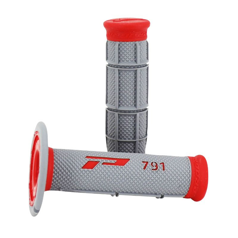 REVETEMENT POIGNEE PROGRIP MOTO OFF ROAD 791 DOUBLE DENSITE BASE ROUGE/GRIS CLOSED END 115mm (CROSS/MX) (PAIRE) REVETEMENT POIGNEE PROGRIP MOTO OFF ROAD 791 DOUBLE DENSITE BASE ROUGE/GRIS CLOSED END 115mm (CROSS/MX) (PAIRE) origine AZMOTORS -DISPO