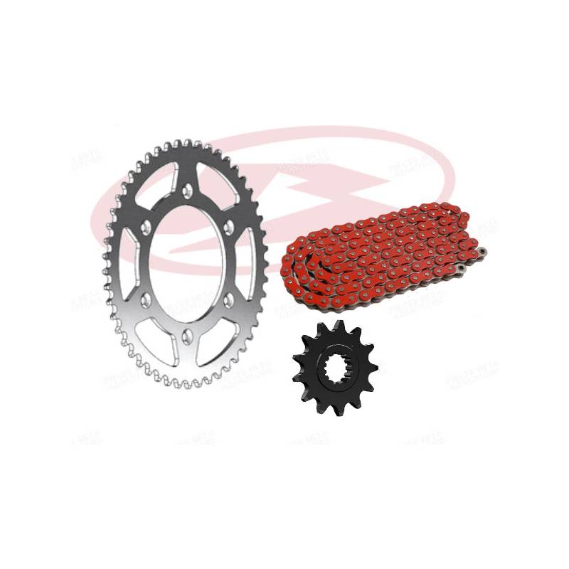 KIT CHAINE 13X48/520-114 BETA RR 4T 400/430/450/480/498 (2014-2019) - CHAINE ROUGE RK520FEX RX`RING SUPER.RENFORCEE KIT CHAINE 13X48/520-114 BETA RR 4T 400/430/450/480/498 (2014-2019) - CHAINE ROUGE RK520FEX RX