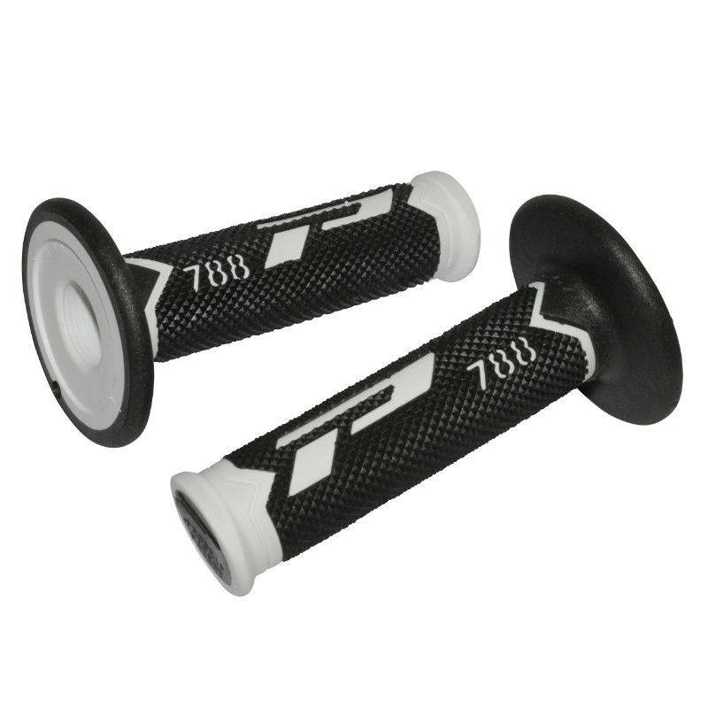 REVETEMENT POIGNEE PROGRIP OFF ROAD 788 TRIPLE DENSITE BASE BLANC/NOIR/TITANE 115mm (PAIRE) (CROSS/MX) REVETEMENT POIGNEE PROGRIP OFF ROAD 788 TRIPLE DENSITE BASE BLANC/NOIR/TITANE 115mm (PAIRE) (CROSS/MX) origine AZMOTORS -DISPO