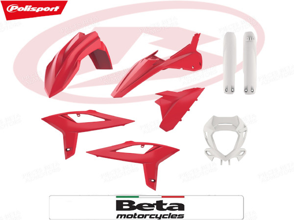 KIT CARENAGES ADAPTABLE pour BETA Kit PLASTIQUES / CARENAGES / COQUE / HOUSSE DE SELLE / CARROSSERIE COMPLETS pour Beta origine BETA -DISPO