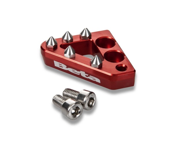 EMBOUT DE PEDALE DE FREIN RED - BETA EMBOUT DE PEDALE DE FREIN ARRIÃˆRE ANODISÃ‰ ROUGE BETA origine BETA -DISPO