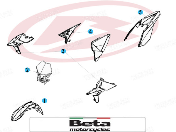 KIT CARENAGES BLANC ORIGINE BETA RR2T 250/300, RR4T 350/390/400/430/450/480/498 (2013-2017) KIT CARENAGES BLANC ORIGINE RR2T 250/300, RR4T 350/390/400/430/450/480/498 (2013-2017) origine BETA -DISPO