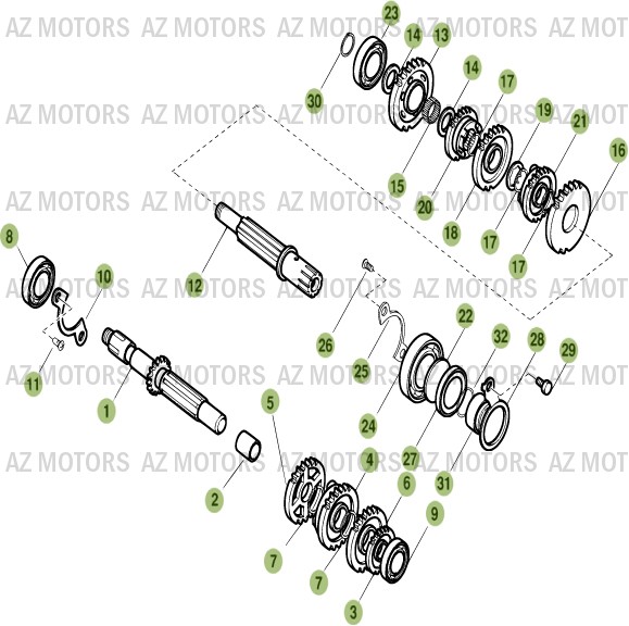 Boite A Vitesses AZMOTORS PiÃ¨ces ALP 125cc [2007]
