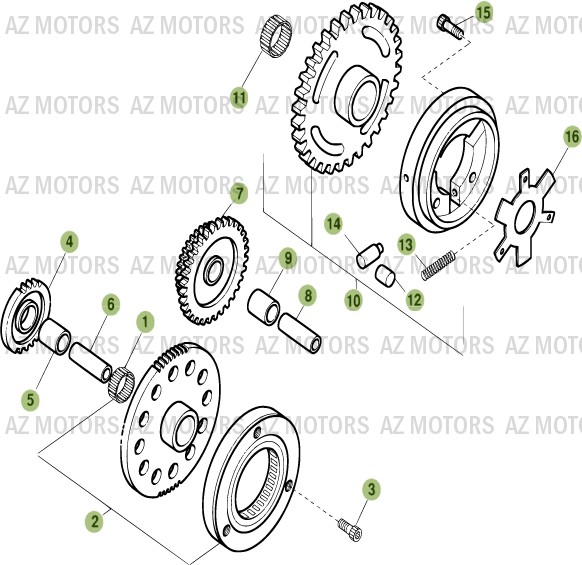 Demarrage Electrique AZMOTORS PiÃ¨ces ALP 125cc [2007]