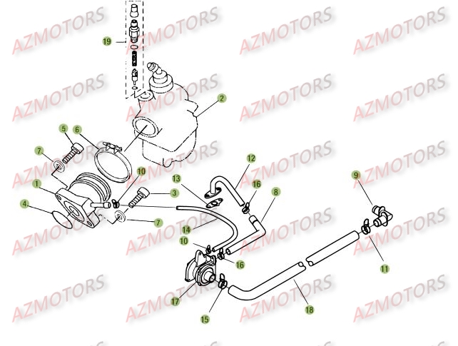 Carburateur AZMOTORS PiÃ¨ces Beta RE 125 4T - 2009