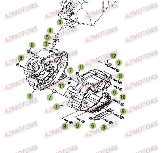 Carter AZMOTORS PiÃ¨ces Beta RE 125 4T - 2009