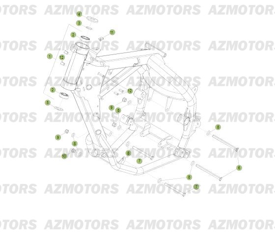 Chassis AZMOTORS PiÃ¨ces Beta RE 125 4T - 2015-2014-2013