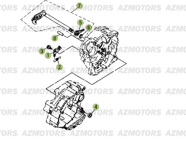 Commandes De Boite A Vitesses 2 AZMOTORS PiÃ¨ces Beta RE 125 4T - 2015-2014-2013