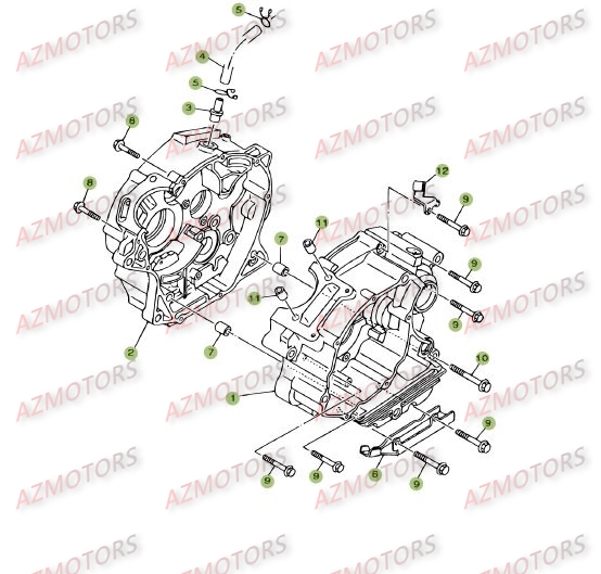 Carter AZMOTORS PiÃ¨ces Beta RE 125 4T - 2008