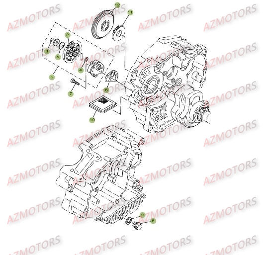 Circuit De Lubrification AZMOTORS PiÃ¨ces Beta RE 125 4T - 2008