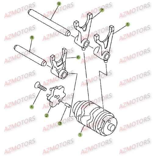 Commandes De Boite A Vitesses AZMOTORS PiÃ¨ces Beta RE 125 4T - 2008