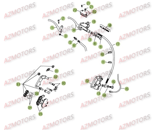 1 JEU DE PLAQUETTES DE FREIN AV SUPERMOTARD 50 pour FREIN AVANT de 125-RE-2008-09
