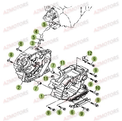Carter AZMOTORS PiÃ¨ces Beta RE 125 4T - 2016