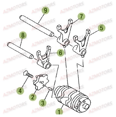 Commande Boite A Vitesses AZMOTORS PiÃ¨ces Beta RE 125 4T - 2016