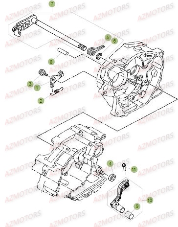 Selecteur De Vitesses AZMOTORS PiÃ¨ces Beta RE 125 4T - 2016