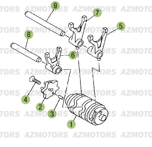 Commandes De Boite A Vitesses AZMOTORS PiÃ¨ces Beta RR 125 Enduro 4T - 2015-2014-2013