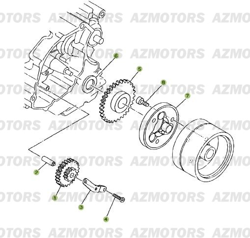 Demarrage Electrique AZMOTORS PiÃ¨ces Beta RR 125 Enduro 4T - 2007