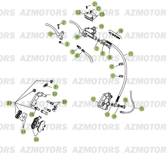 1 JEU DE PLAQUETTES DE FREIN AV SUPERMOTARD 50 pour FREINS AVANT de 125-RR-2007