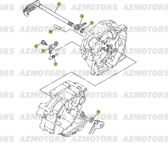 Commandes De Boite A Vitesses 2 AZMOTORS PiÃ¨ces Beta RR 125 Enduro 4T EURO3 - 2008