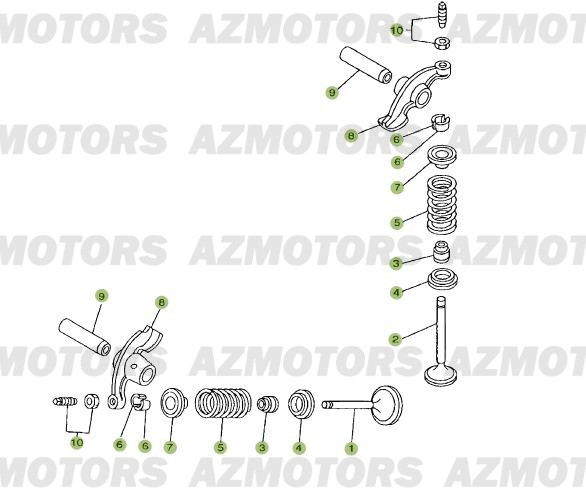 Cylindre   Culasse   Distribution 2 AZMOTORS PiÃ¨ces Beta RR 125 Enduro 4T - 2009