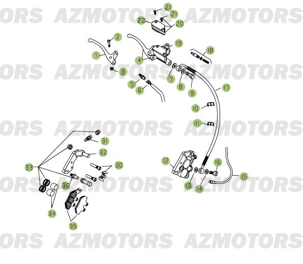 1 JEU DE PLAQUETTES DE FREIN AV SUPERMOTARD 50 pour FREINS AVANT de 125-RR-2009