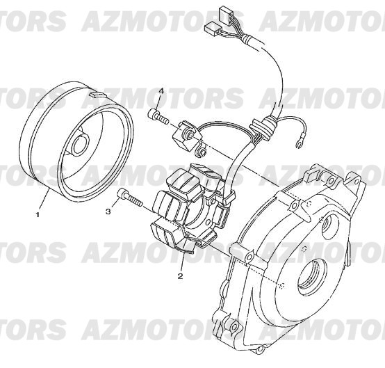 Allumage AZMOTORS PiÃ¨ces Beta RR 125 Enduro 4T - 2012/2010 CHASSIS 001052 Ã  001140
