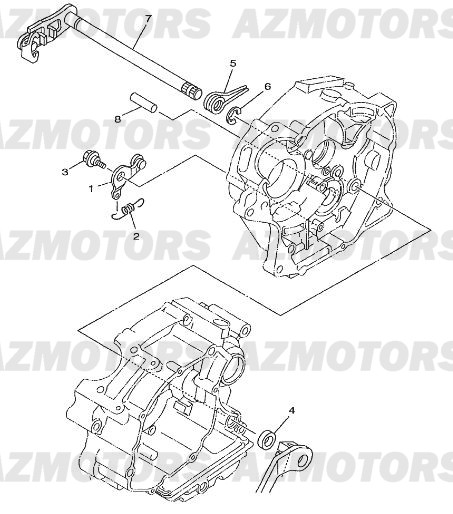 Commandes De Boite A Vitesses 2 AZMOTORS PiÃ¨ces Beta RR 125 Enduro 4T - 2012/2010 CHASSIS 001052 Ã  001140