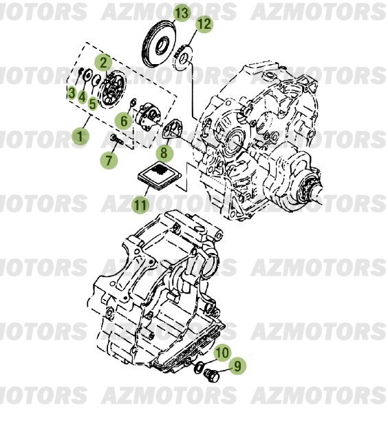Circuit De Lubrification AZMOTORS PiÃ¨ces Beta RR 125 Enduro 4T - 2012/2010 CHASSIS 001141 Ã  999999 