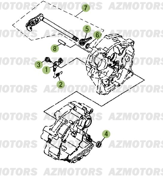 Commandes De Boite A Vitesses AZMOTORS PiÃ¨ces Beta RR 125 Enduro 4T - 2012/2010 CHASSIS 001141 Ã  999999 