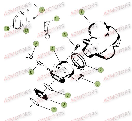 Carburateur Complet AZMOTORS PiÃ¨ces Beta RR 125 LC Enduro 4T - 2015