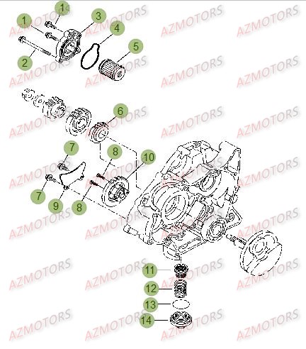 Circuit De Lubrification AZMOTORS PiÃ¨ces Beta RR 125 LC Enduro 4T - 2015