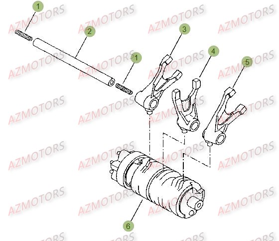 Commande Boite A Vitesses AZMOTORS PiÃ¨ces Beta RR 125 LC Enduro 4T - 2015