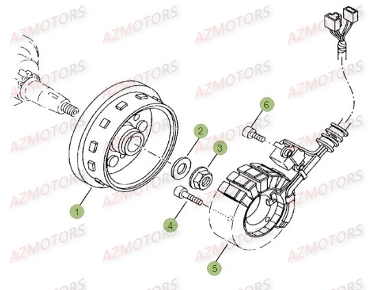 Allumage AZMOTORS PiÃ¨ces Beta RR 125 LC Enduro 4T - 2017