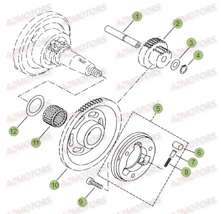 Roue Libre AZMOTORS PiÃ¨ces Beta RR 125 LC Enduro 4T - 2017