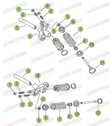 Soupapes AZMOTORS PiÃ¨ces Beta RR 125 LC Enduro 4T - 2017