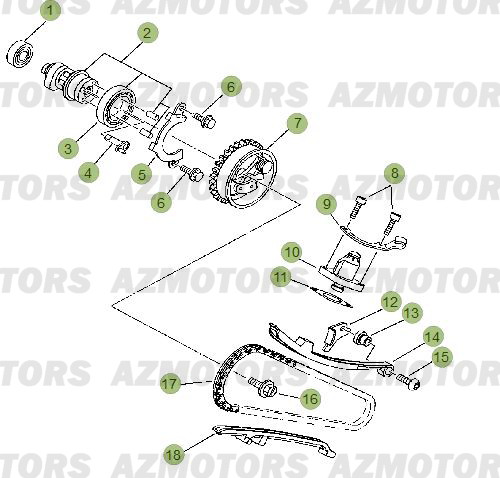 Cylindre   Culasse   Distribution 3 AZMOTORS PiÃ¨ces Beta RR 125 LC Enduro 4T - 2013