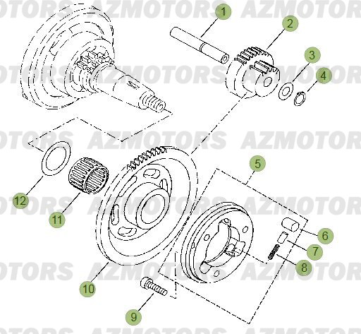 Demarrage Electrique 2 AZMOTORS PiÃ¨ces Beta RR 125 LC Enduro 4T - 2013