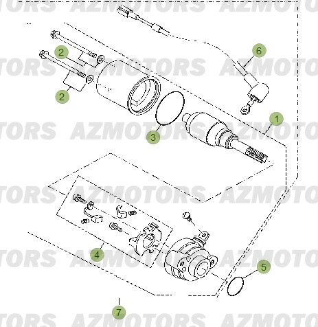 Demarrage Electrique AZMOTORS PiÃ¨ces Beta RR 125 LC Enduro 4T - 2013
