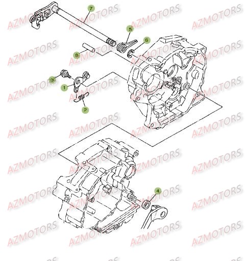 Commande Boite A Vitesses.2 AZMOTORS PiÃ¨ces BETA RR 125 SM 4T - [2007]
