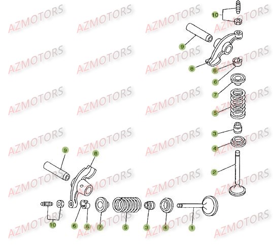Cylindre   Culasse   Distribution.2 AZMOTORS PiÃ¨ces BETA RR 125 SM 4T - [2007]
