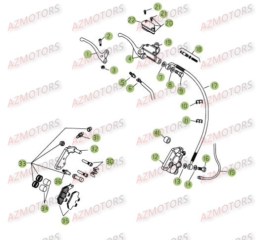 1 JEU DE PLAQUETTES DE FREIN AV SUPERMOTARD 50 pour FREINS.1 de 125-SM-07
