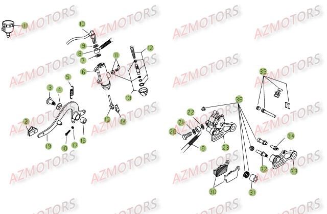 PASTILLES PINCE 25.03067/73 - BETA pour FREINS.2 de 125-SM-07