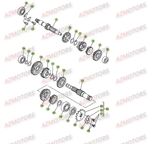 Boite A Vitesses AZMOTORS PiÃ¨ces BETA RR 125 SM 4T - [2008]

