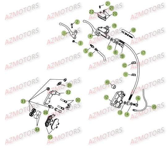 1 JEU DE PLAQUETTES DE FREIN AV SUPERMOTARD 50 pour FREINS de 125-SM-08