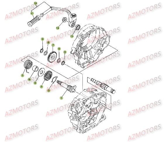 Kick Starter AZMOTORS PiÃ¨ces BETA RR 125 SM 4T - [2008]
