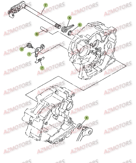 Commande Boite A Vitesses.2 AZMOTORS PiÃ¨ces BETA RR 125 SM 4T - [2009]
