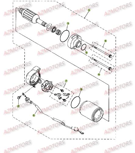 Demarrage Electrique.2 AZMOTORS PiÃ¨ces BETA RR 125 SM 4T - [2009]
