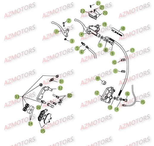 1 JEU DE PLAQUETTES DE FREIN AV SUPERMOTARD 50 pour FREINS.1 de 125-SM-09